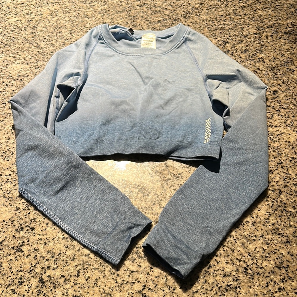 Gymshark Blue Ombré Workout Crop Top